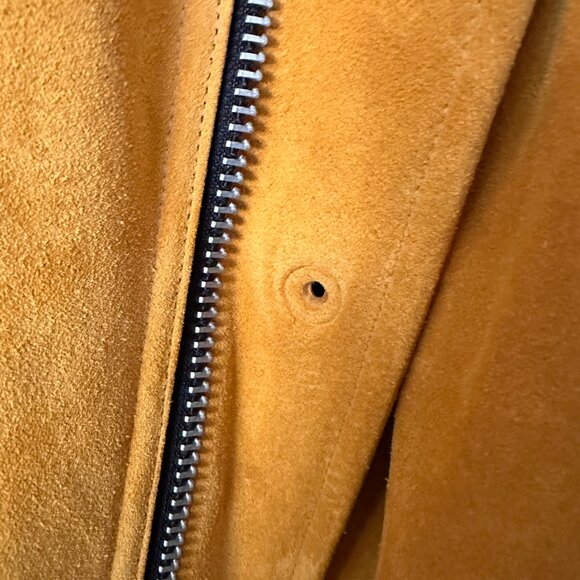 Caramel Oversized Suede Jacket w/adjustable fit and pockets - Picture 9 of 16